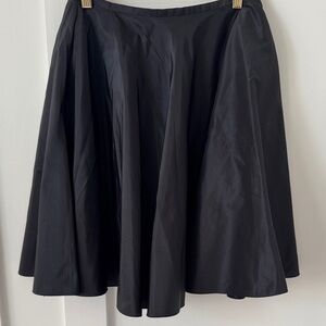 Ralph Lauren Sport Black Taffeta Silk Swing Lined Skirt Size 4